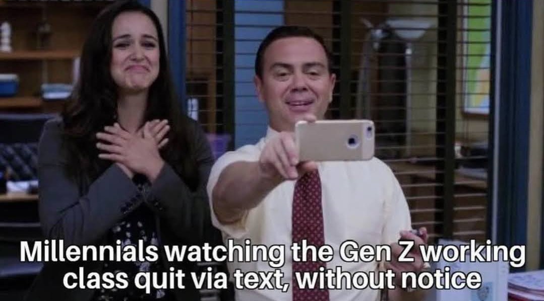 The meme is a humorous take on the frustration of dealing with a group of students who are more interested in their phones than paying attention in class. It features a screenshot of a TV show, with the characters Jim and Pam from "The Office" sitting at their desk, with Jim holding up his phone and Pam looking annoyed. The caption reads "When you're trying to teach but the students are too busy texting to care."